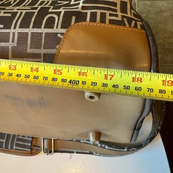 Vintage Diane Von Furstenberg DVF Logo Pattern Overnight Tote Travel Bag - Picture 7 of 11